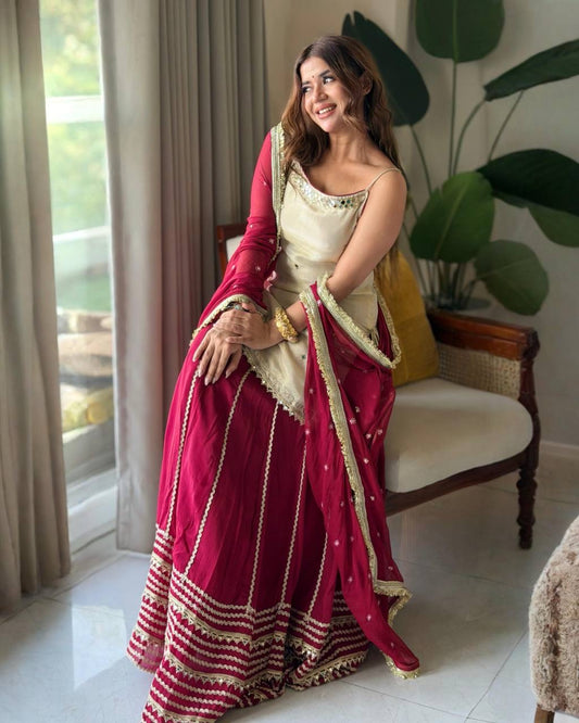 Mirror Muse Lehenga Set – Fendy Silk Festive Elegance
