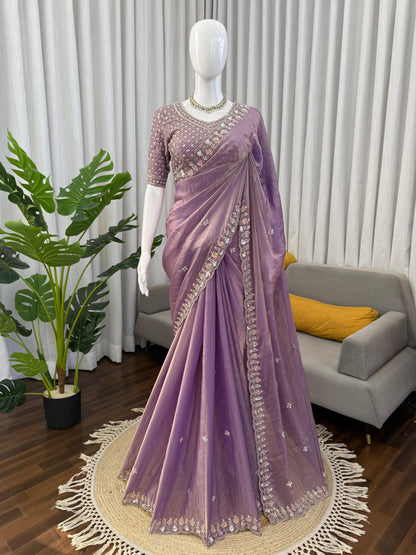 Crystal Grace Beads Saree