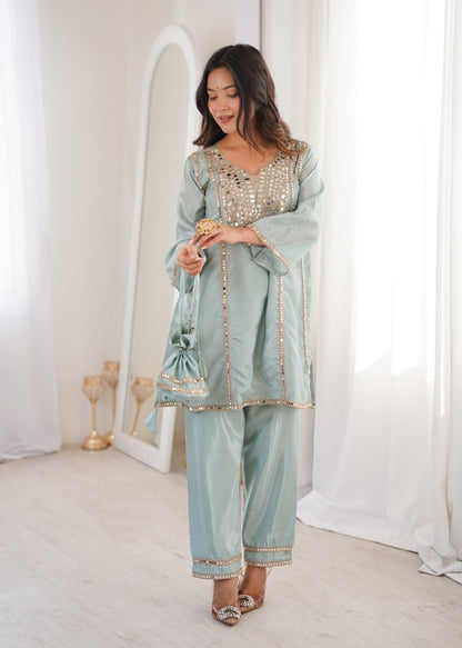 Mirror Muse Co-Ord Set – Ethnic Kurti & Batwa Combo