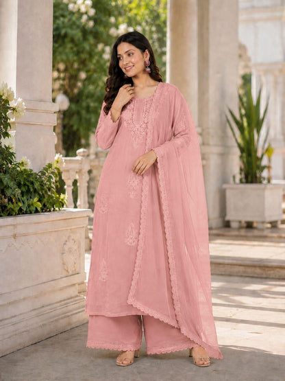 Easy Glam Suit Set – Embroidered Georgette Outfit
