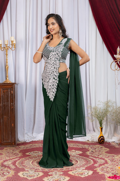 Ready-to-Wear Drape Saree with Stylish Blouse