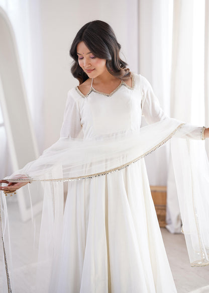 Roman Silk Chanderi Anarkali