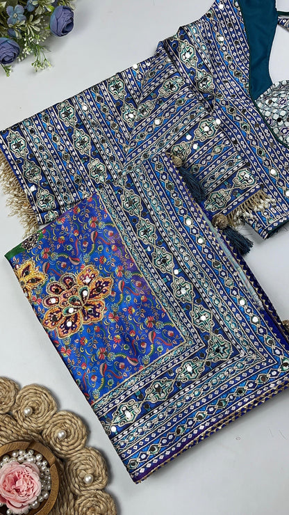 Rangriti Mirror Luxe Japan Satin Saree