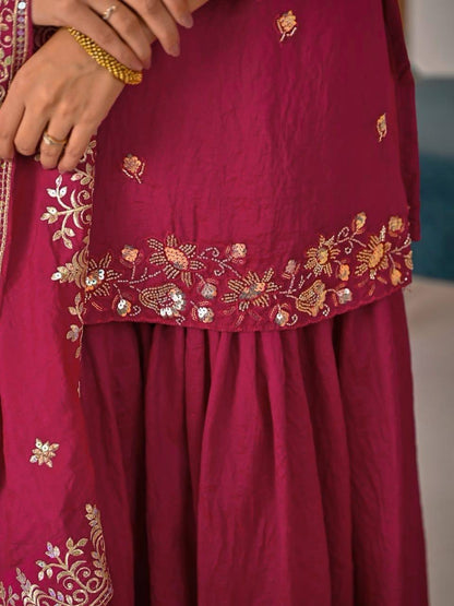 Queen Style Sharara – Premium Vichitra Party Wear