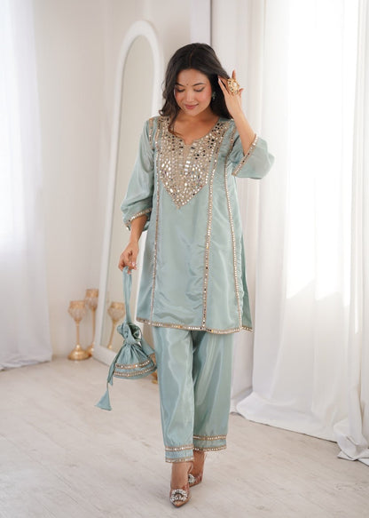 Mirror Muse Co-Ord Set – Ethnic Kurti & Batwa Combo