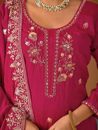 Queen Style Sharara – Premium Vichitra Party Wear