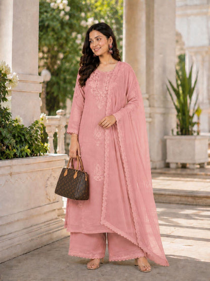 Easy Glam Suit Set – Embroidered Georgette Outfit