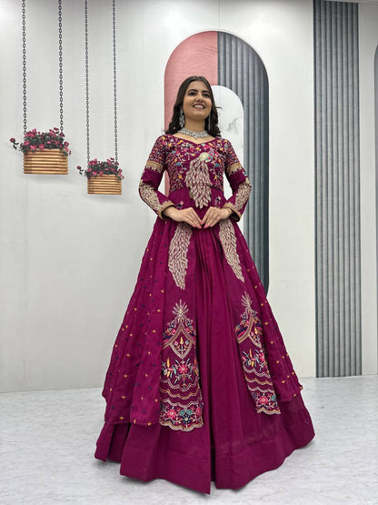 Elegant shrug with stylish crop top With Lehenga