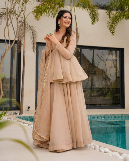 Premium Mukesh Organza Sharara Set