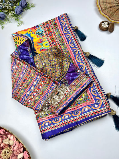 Mirror Bloom Saree – Japan Satin Digital Print Collection