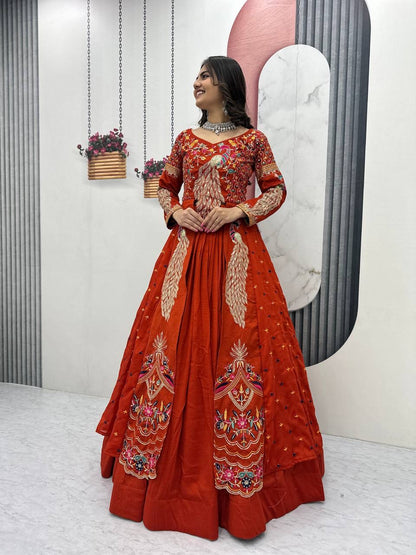 Elegant shrug with stylish crop top With Lehenga