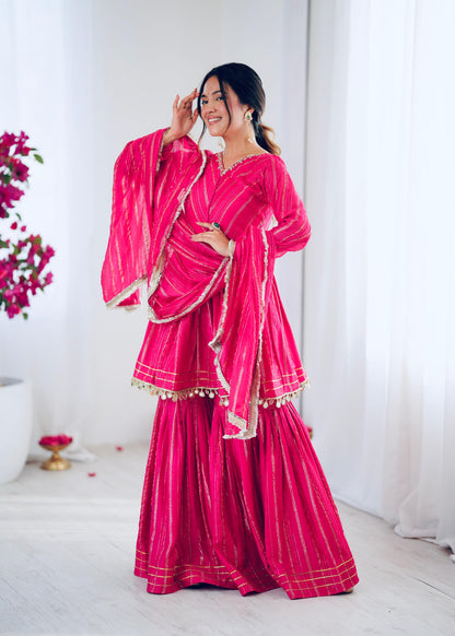 Noor-E-Ethnic Mirror Work Suit Set