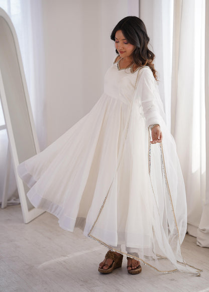 Roman Silk Chanderi Anarkali
