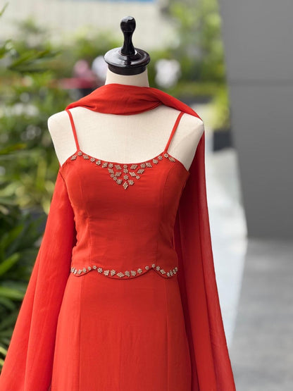 Flare Fish Cut Lehnga