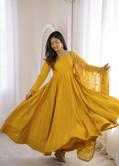 Regal Festive Anarkali – Premium Chanderi Collection