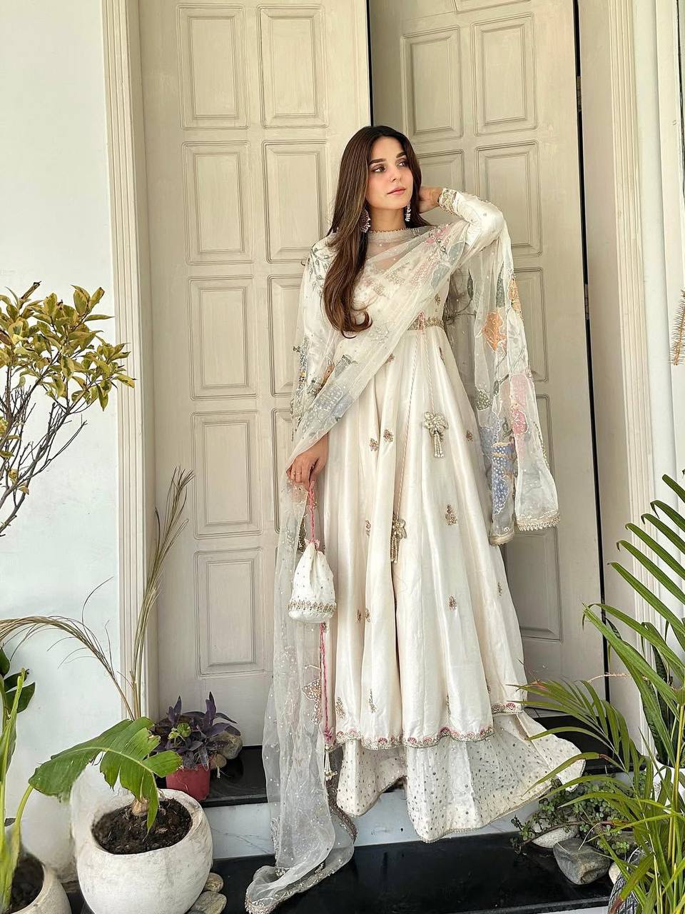 Aafreen Luxe Chinon Gown Set