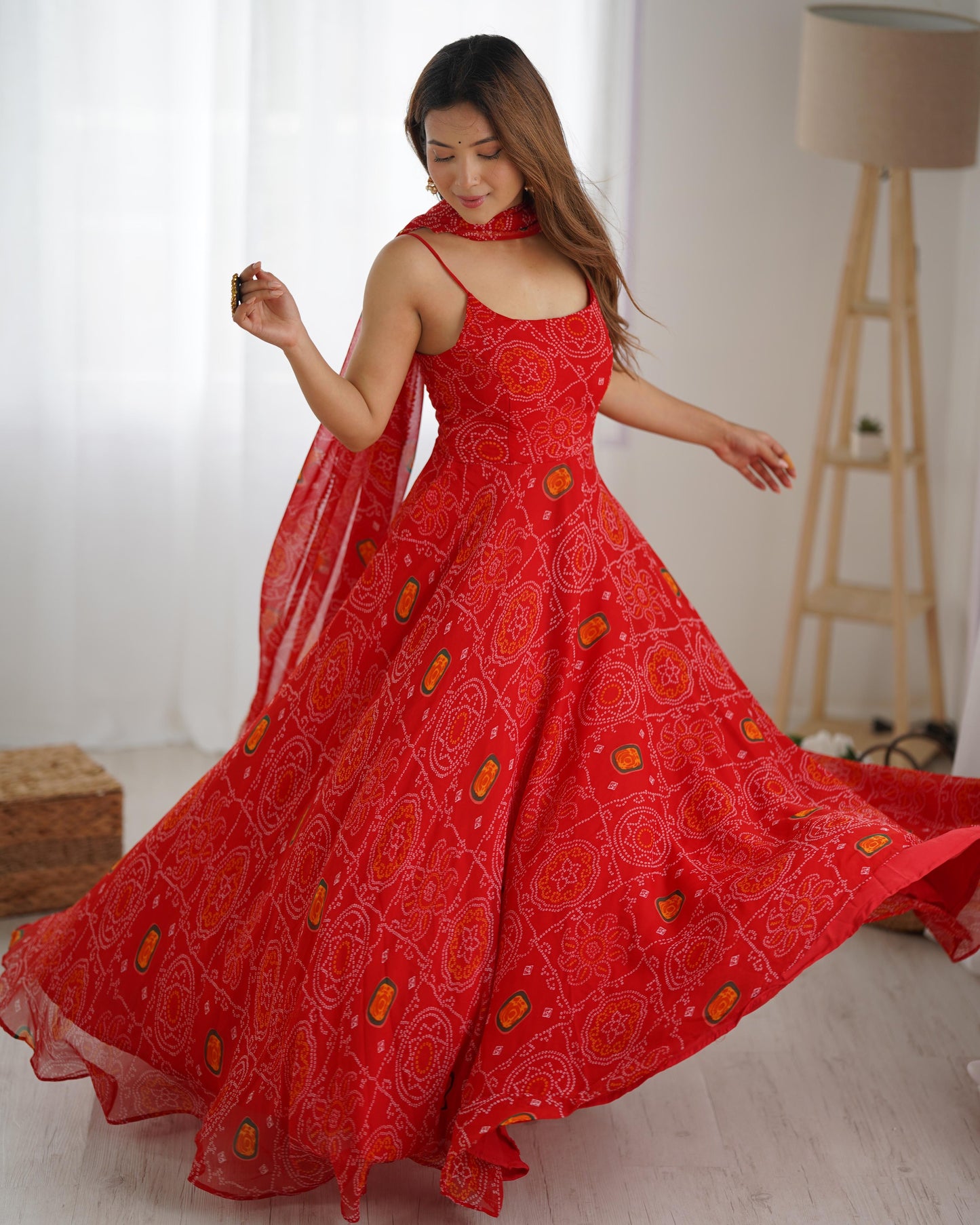Elegant Printed Anarkali