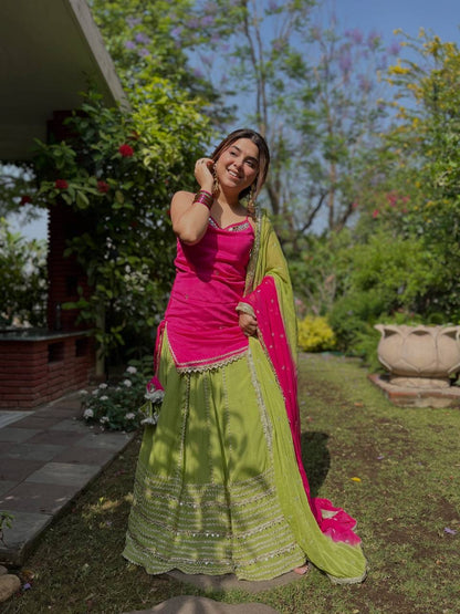 Mirror Muse Lehenga Set – Fendy Silk Festive Elegance