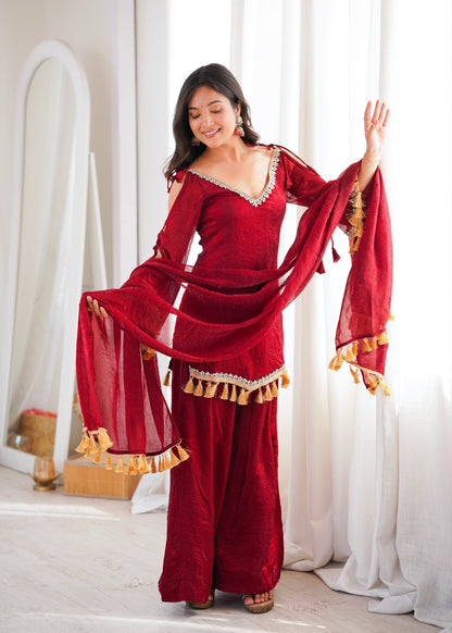 Classic Mirror Plazzo Set – Boutique Ethnic Wear
