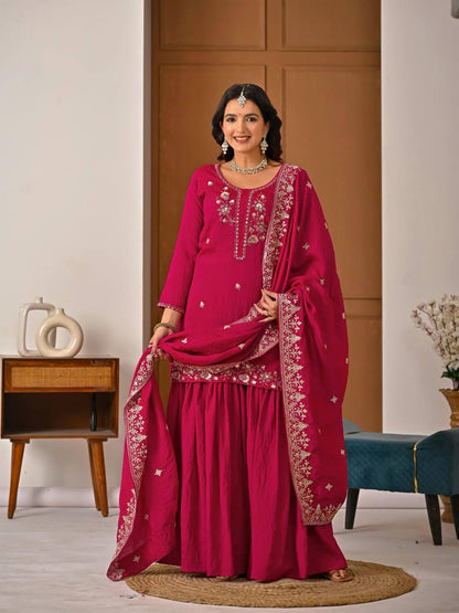 Queen Style Sharara – Premium Vichitra Party Wear