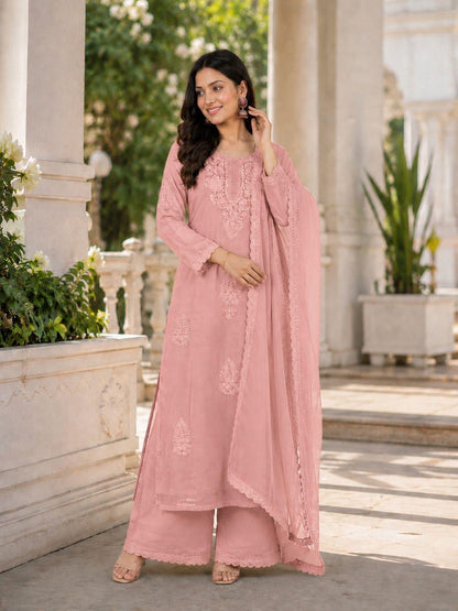 Easy Glam Suit Set – Embroidered Georgette Outfit