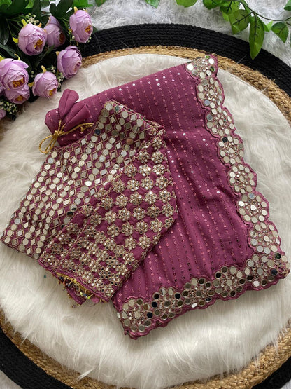 Mirror Glam Saree