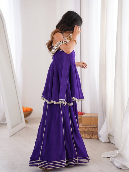 Mirror Belt Plazzo Set – Chinon Designer Outfit