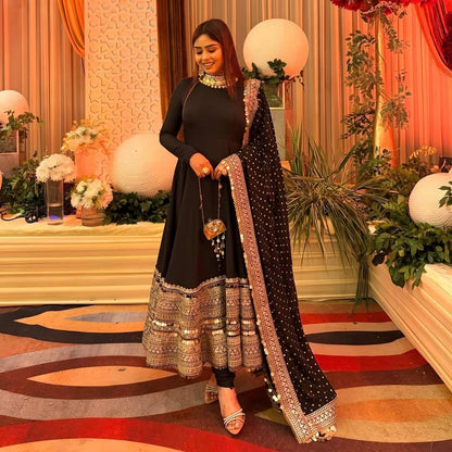 Midnight Black Anarkali