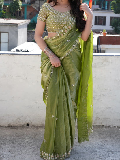 Crystal Grace Beads Saree