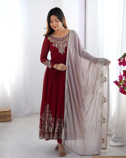 Glow Fit Anarkali Suit – Sequence Work Stylish Set