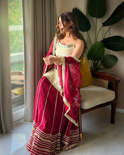 Mirror Muse Lehenga Set – Fendy Silk Festive Elegance