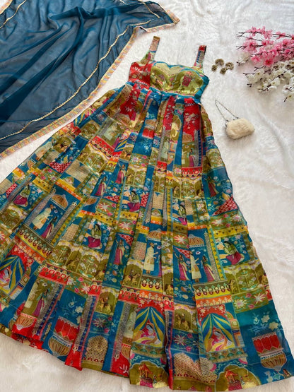 Zarika Luxe Organza Anarkali Gown