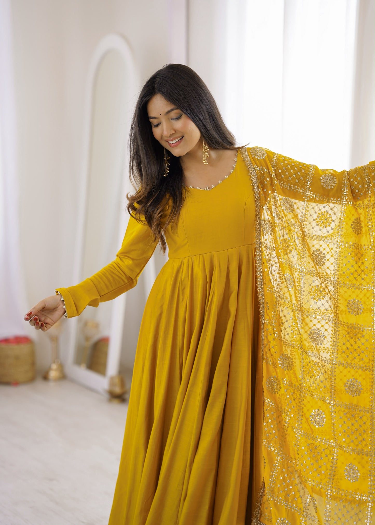 Regal Festive Anarkali – Premium Chanderi Collection