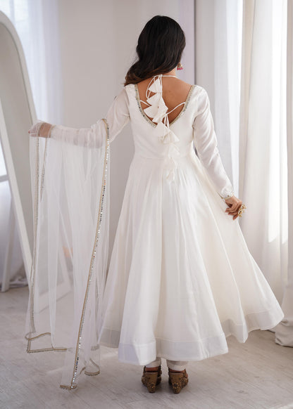 Roman Silk Chanderi Anarkali