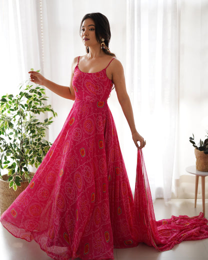 Elegant Printed Anarkali