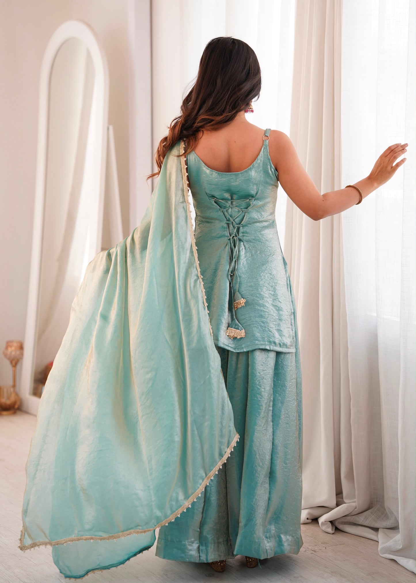 Mirror Glow Ethnic Set – Premium Party Wear
