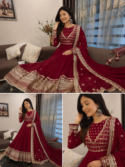 Dream Flair Gown Set – Designer Embroidered Outfit