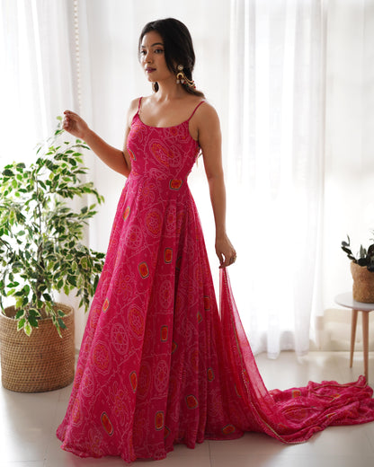 Elegant Printed Anarkali