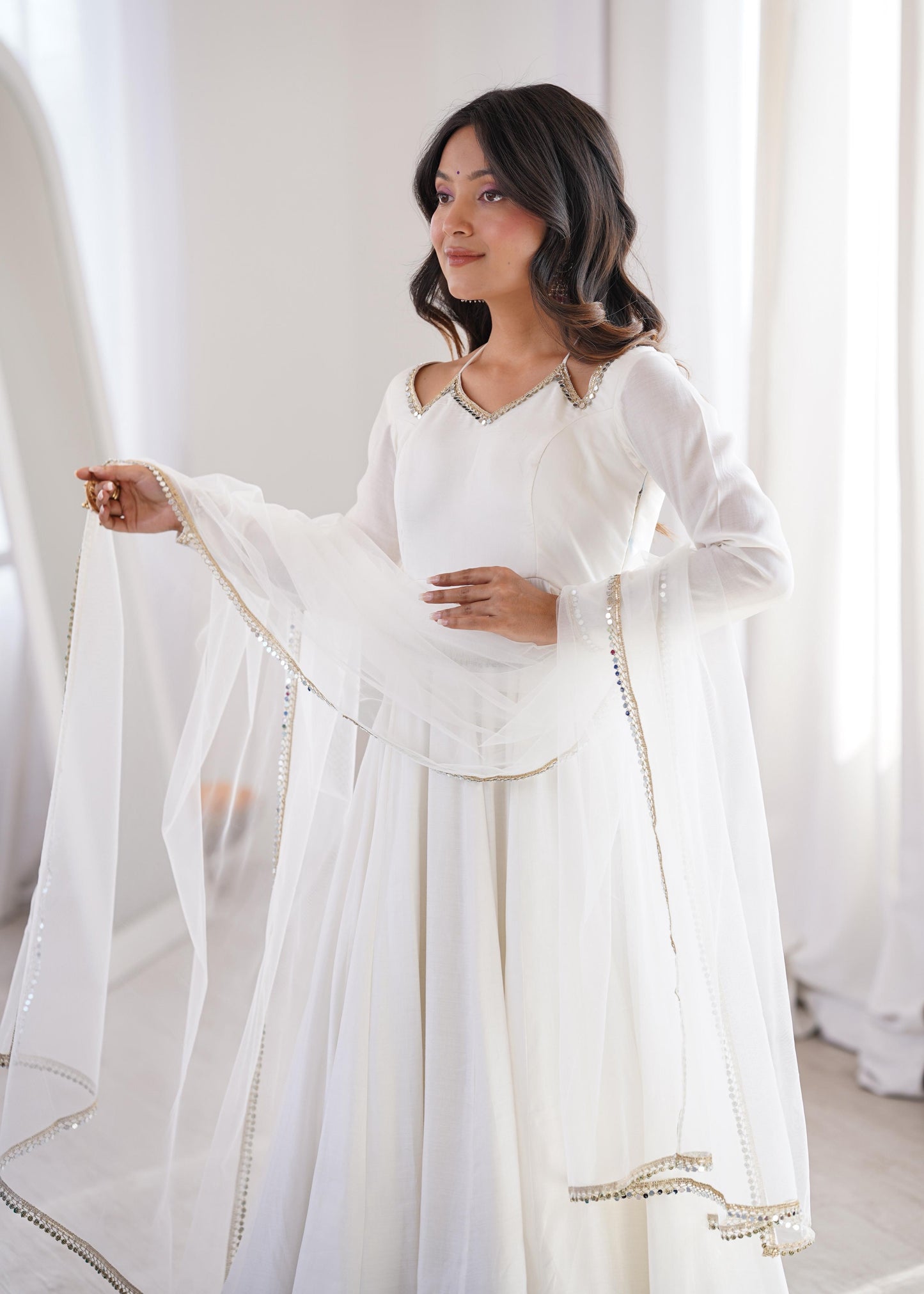 Roman Silk Chanderi Anarkali