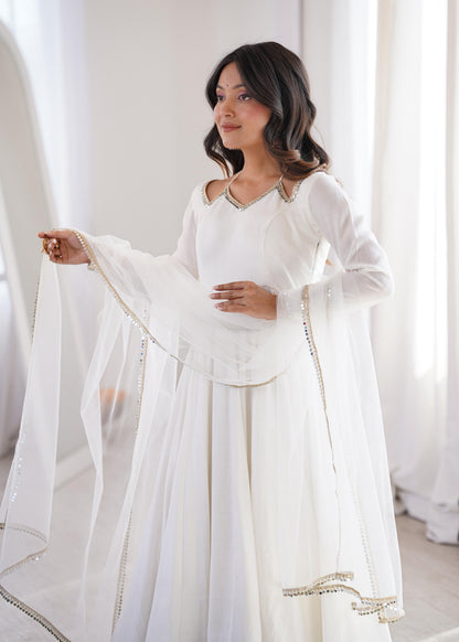 Roman Silk Chanderi Anarkali