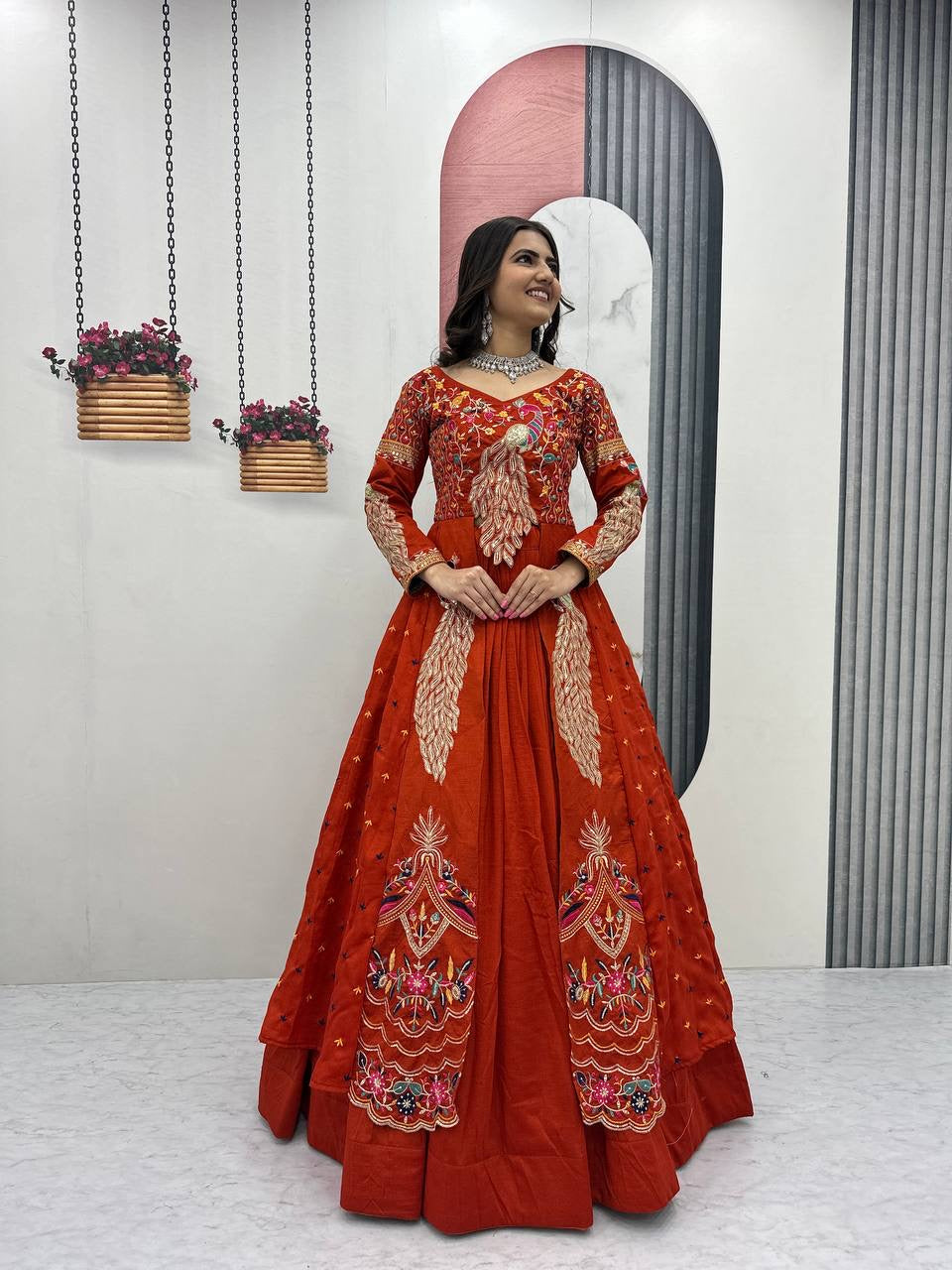 Elegant shrug with stylish crop top With Lehenga