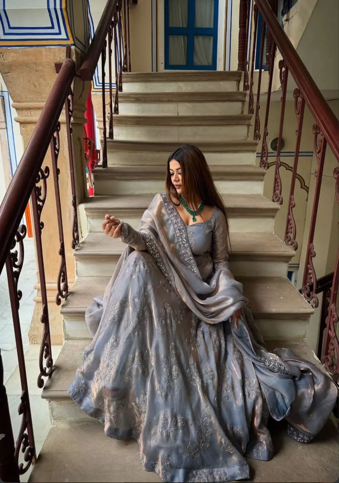 Zehra Royale Fendy Silk Anarkali Set