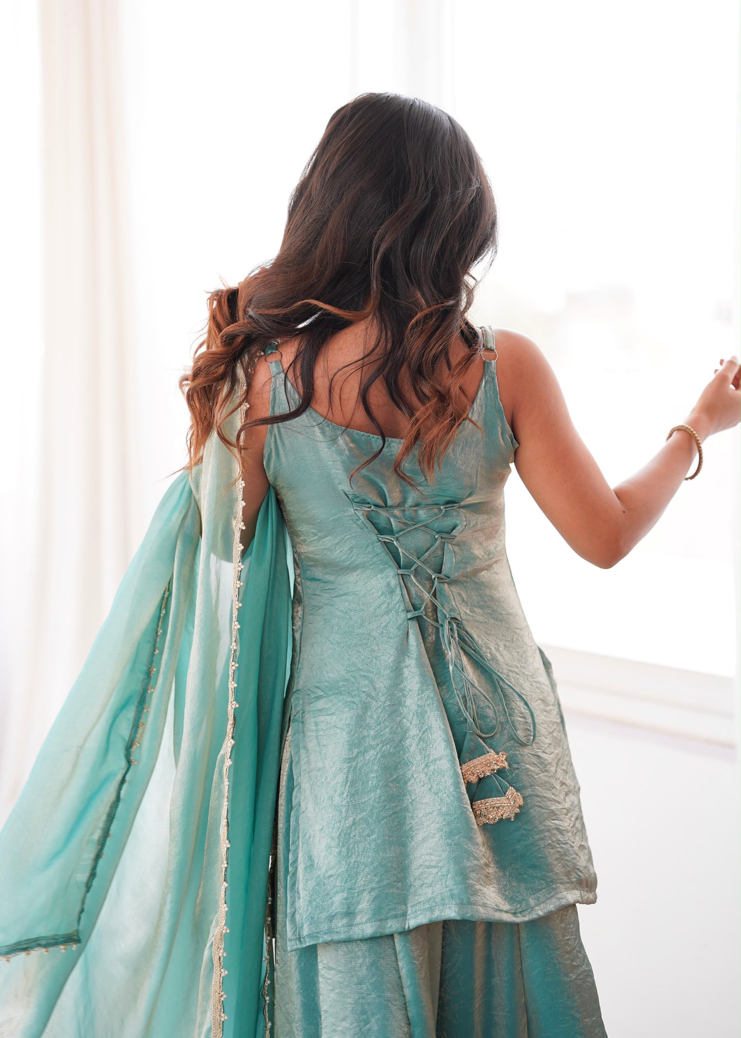 Mirror Glow Ethnic Set – Premium Party Wear