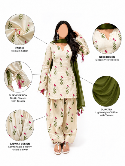 Cotton Comfort Farshi Set – Pure Cambric Elegance