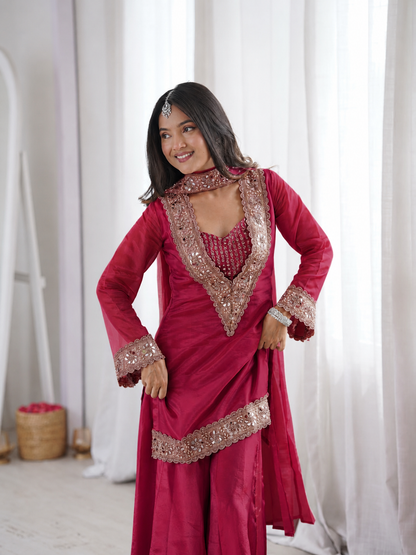 Mirror Majesty Sharara Set – Chinon 4 Piece Designer Outfit