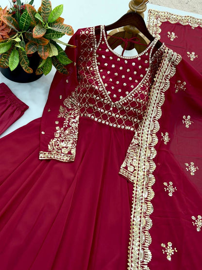 Dream Flair Gown Set – Designer Embroidered Outfit
