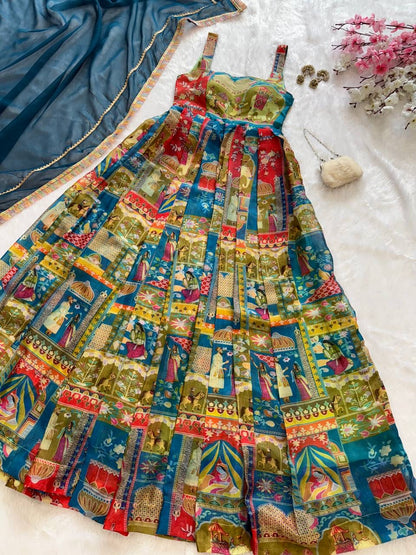 Zarika Luxe Organza Anarkali Gown