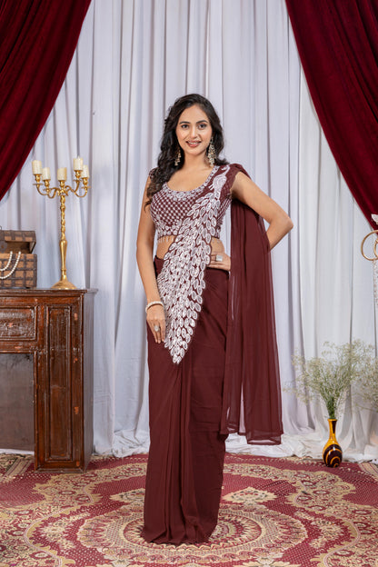 Ready-to-Wear Drape Saree with Stylish Blouse