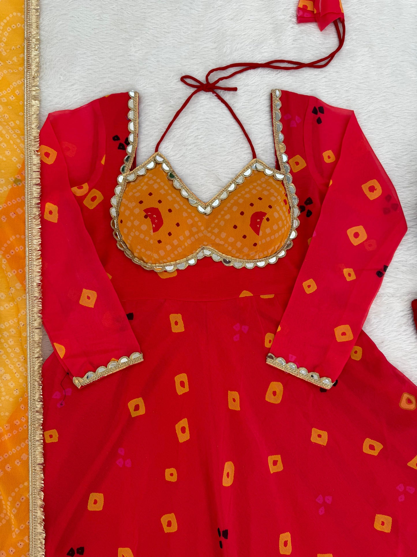 Digital Print & Real Mirror Work – Festive Wear for Women