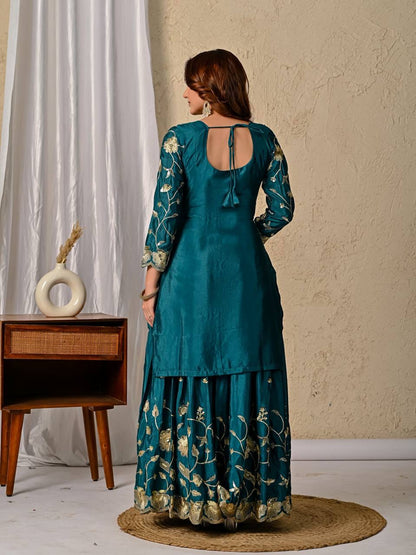 Designer Party Wear Top Lehenga Dupatta Set